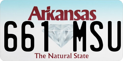 AR license plate 661MSU