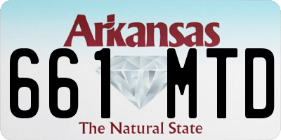 AR license plate 661MTD