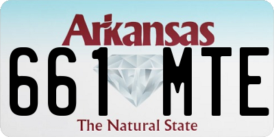 AR license plate 661MTE
