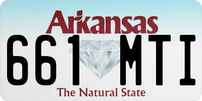 AR license plate 661MTI
