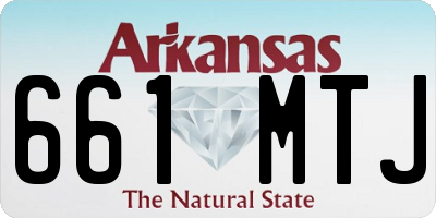 AR license plate 661MTJ