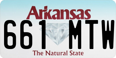 AR license plate 661MTW