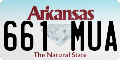 AR license plate 661MUA