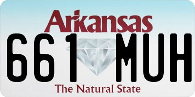 AR license plate 661MUH