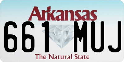 AR license plate 661MUJ