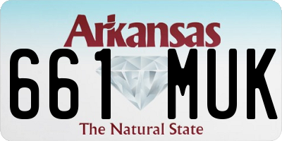 AR license plate 661MUK