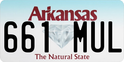 AR license plate 661MUL