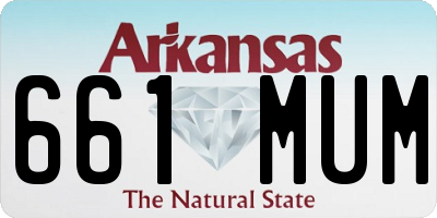 AR license plate 661MUM