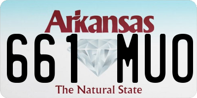 AR license plate 661MUO