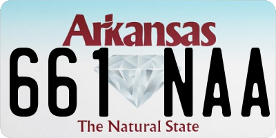 AR license plate 661NAA