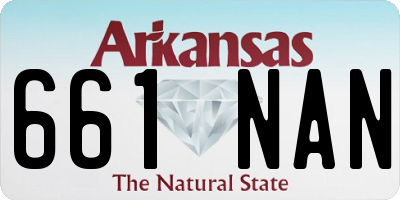 AR license plate 661NAN