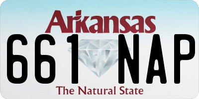 AR license plate 661NAP