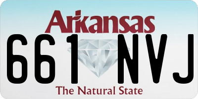 AR license plate 661NVJ