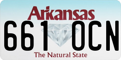 AR license plate 661OCN