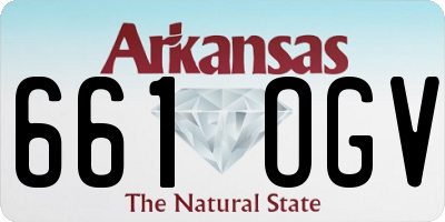 AR license plate 661OGV