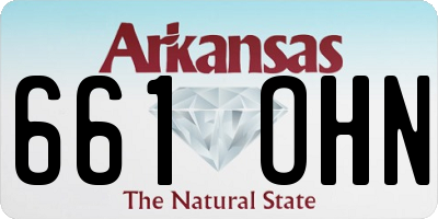 AR license plate 661OHN