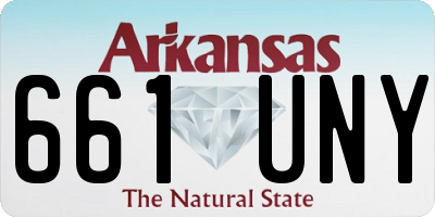 AR license plate 661UNY