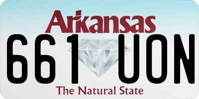 AR license plate 661UON