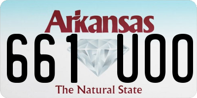 AR license plate 661UOO