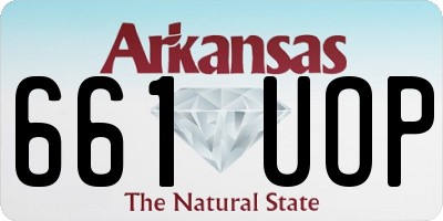 AR license plate 661UOP
