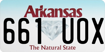 AR license plate 661UOX