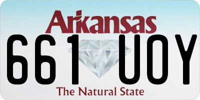 AR license plate 661UOY
