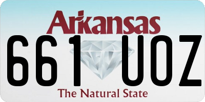 AR license plate 661UOZ