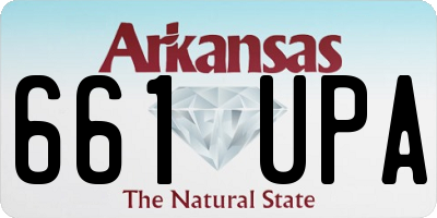 AR license plate 661UPA