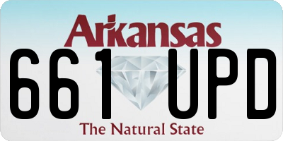 AR license plate 661UPD