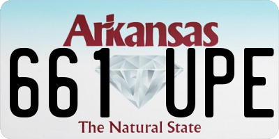 AR license plate 661UPE
