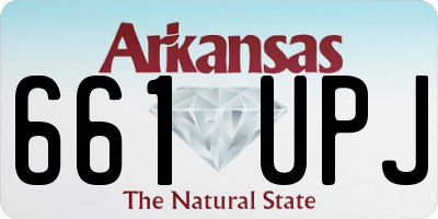 AR license plate 661UPJ