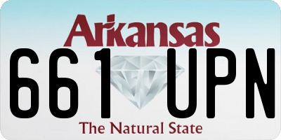 AR license plate 661UPN