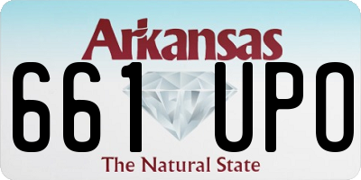 AR license plate 661UPO