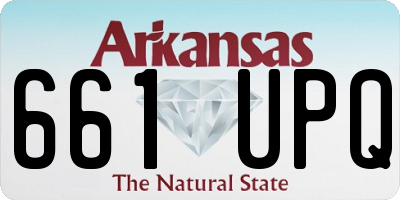 AR license plate 661UPQ