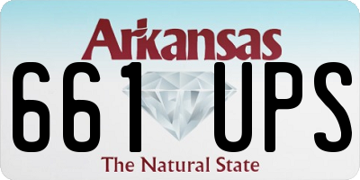 AR license plate 661UPS