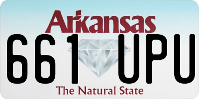 AR license plate 661UPU