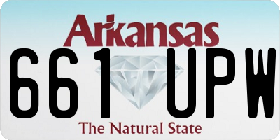 AR license plate 661UPW