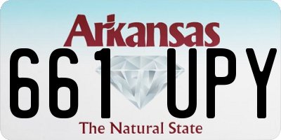 AR license plate 661UPY