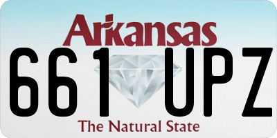 AR license plate 661UPZ