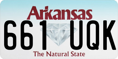 AR license plate 661UQK