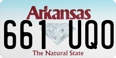 AR license plate 661UQO