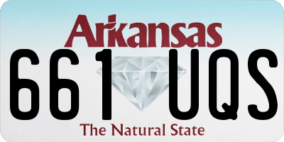 AR license plate 661UQS