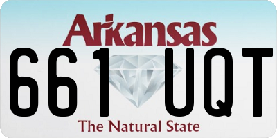 AR license plate 661UQT