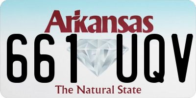 AR license plate 661UQV