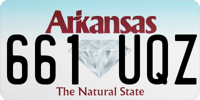 AR license plate 661UQZ