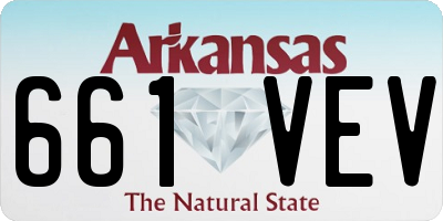 AR license plate 661VEV