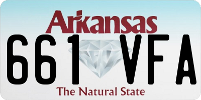 AR license plate 661VFA
