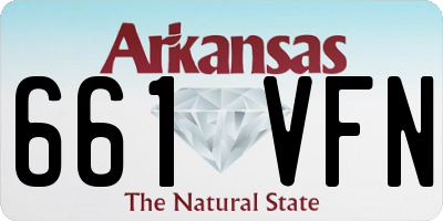 AR license plate 661VFN