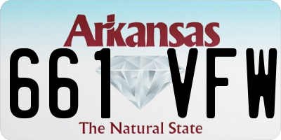 AR license plate 661VFW