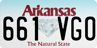 AR license plate 661VGO